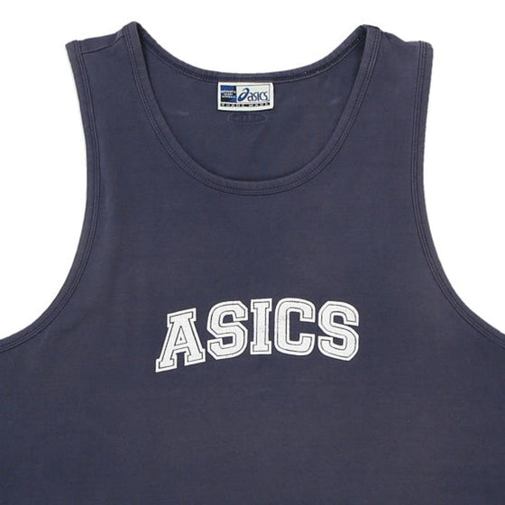 Vintage navy Asics Vest - mens x-large