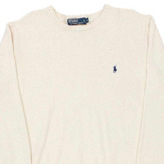 Vintage white Ralph Lauren Jumper - mens x-large