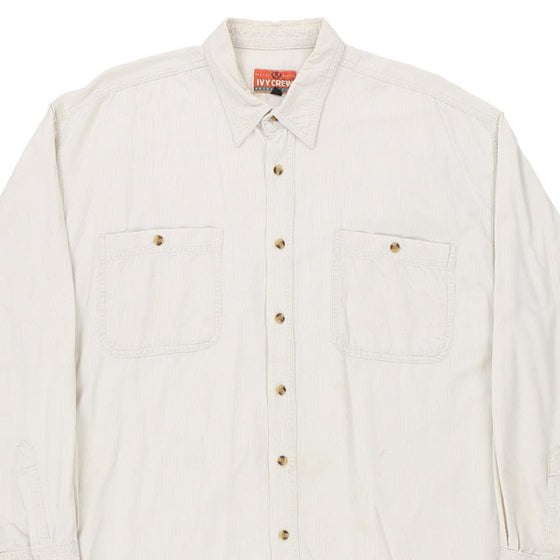 Vintage white Ivy Crew Flannel Shirt - mens x-large