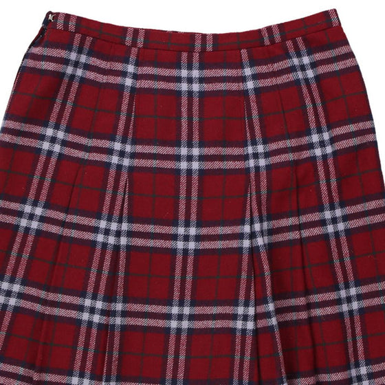 Vintage red Burberry Mini Skirt - womens 33" waist