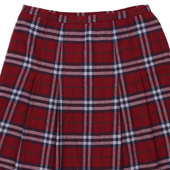 Vintage red Burberry Mini Skirt - womens 33" waist