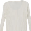 Armani Jeans Long Sleeve Top - Medium White Cotton