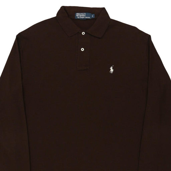 Vintage brown Polo Ralph Lauren Long Sleeve Polo Shirt - mens small