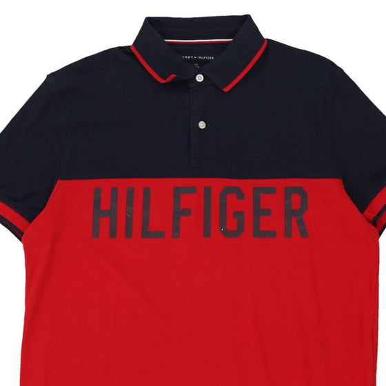 Vintage block colour Tommy Hilfiger Polo Shirt - mens large