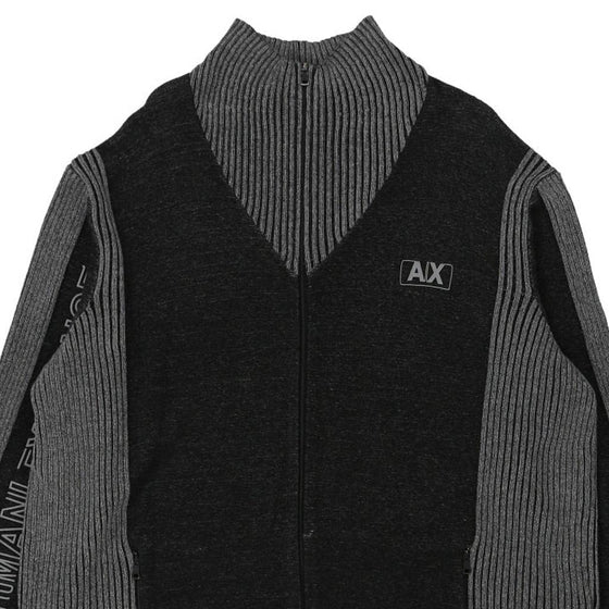 Vintage black Armani Exchange Zip Up - mens xx-large