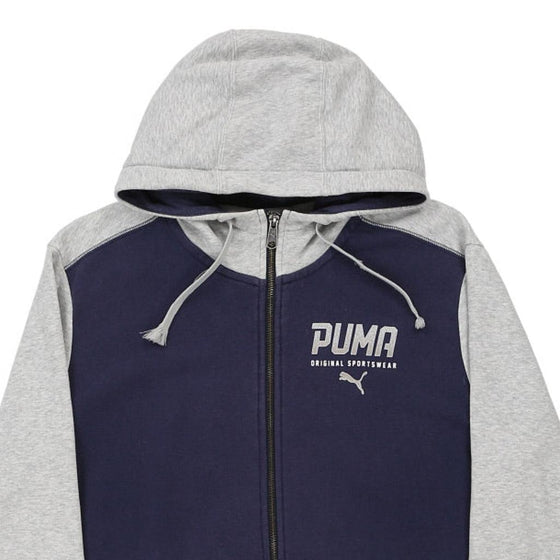 Vintage block colour Puma Hoodie - mens small