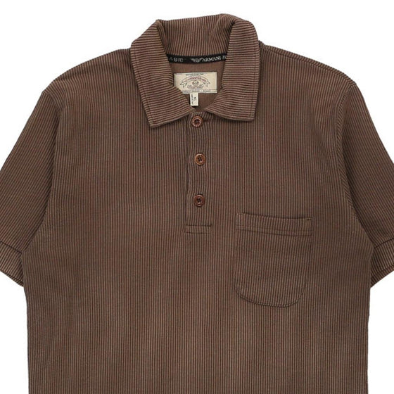 Vintage brown Armani Jeans Polo Shirt - mens x-large