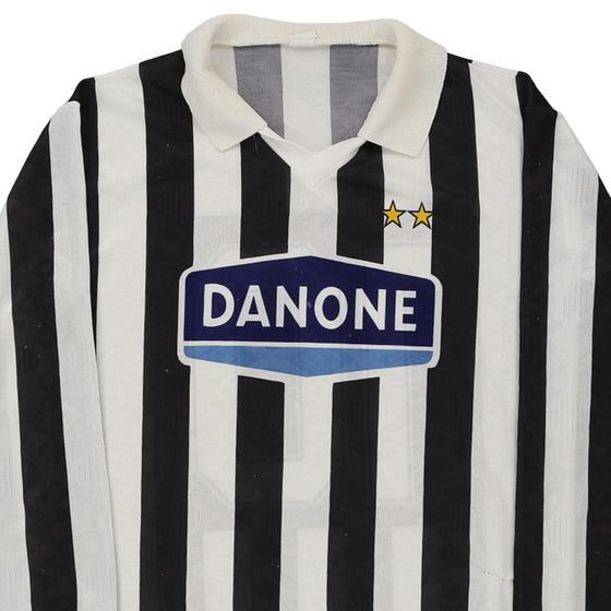 Vintage black & white Juventus FC  Unbranded Football Shirt - mens medium