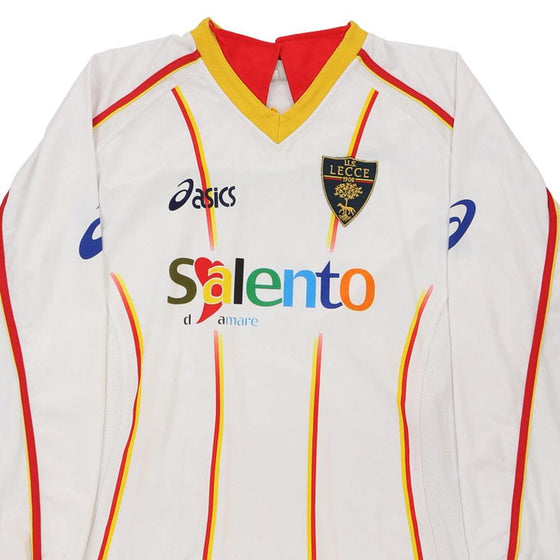 Vintage white Lecce 2004-2005 Asics Football Shirt - mens large