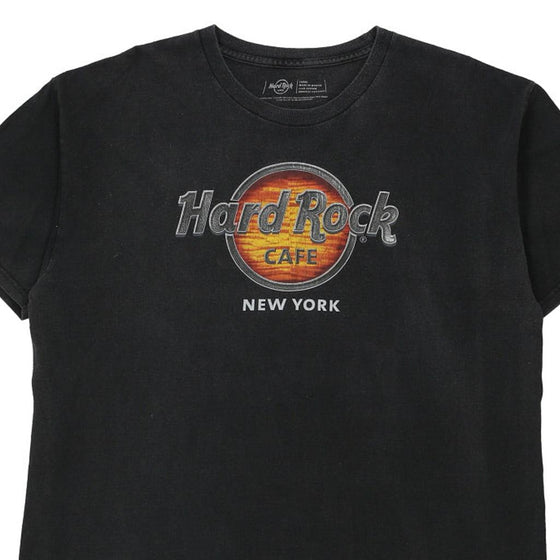 Pre-Loved black New York Hard Rock Cafe T-Shirt - mens large