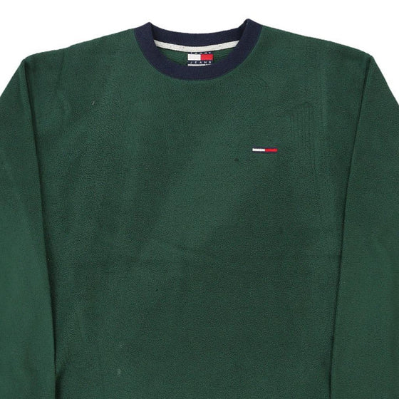 Vintage green Tommy Jeans Fleece - mens small