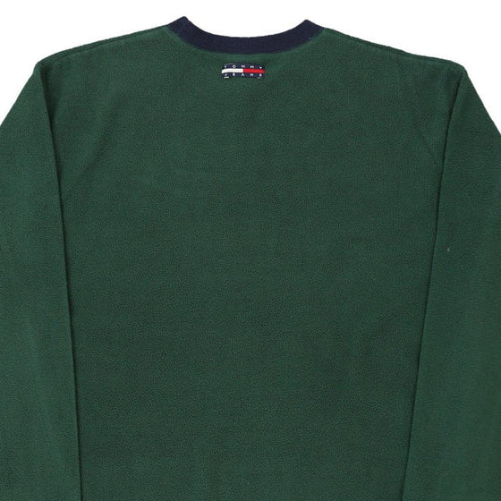 Vintage green Tommy Jeans Fleece - mens small