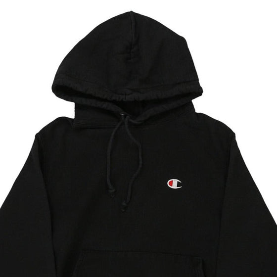 Vintage black Reverse Weave Champion Hoodie - mens small