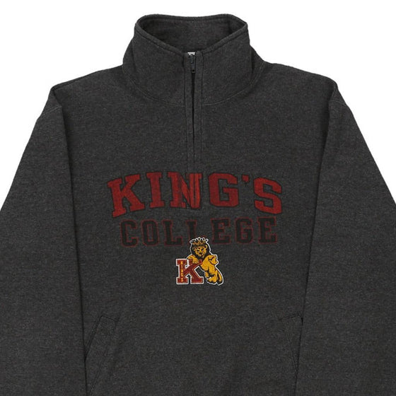 Vintage grey Kings College Ralph Lauren 1/4 Zip - mens small