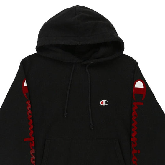 Vintage black Reverse Weave Champion Hoodie - mens small