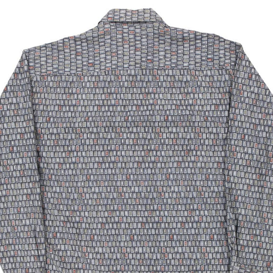 Vintage blue Pierre Cardin Patterned Shirt - mens medium