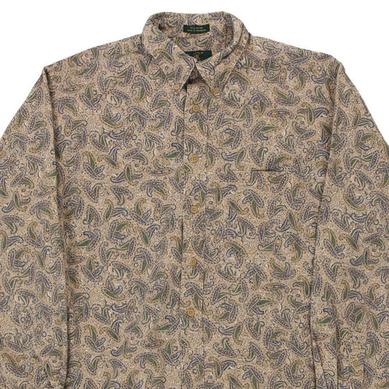 Vintage beige Club Room Patterned Shirt - mens large