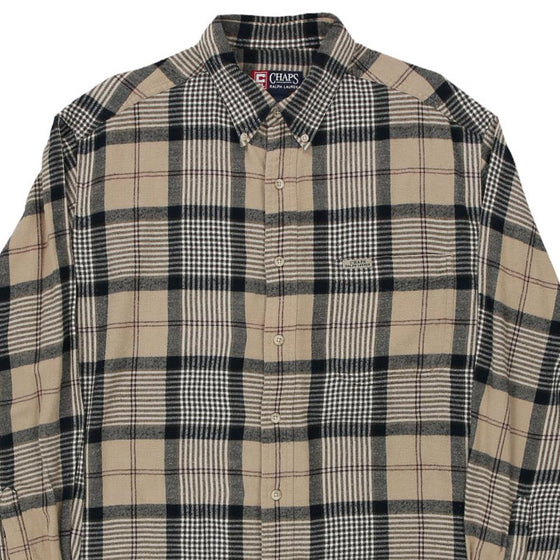 Vintage beige Chaps Ralph Lauren Flannel Shirt - mens large