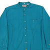 Vintage blue Cowboy Code Collarless Shirt - mens large