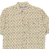 Vintage yellow Untied Patterned Shirt - mens medium