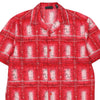 Vintage red Jet Patterned Shirt - mens medium