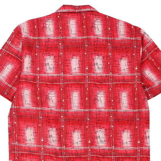 Vintage red Jet Patterned Shirt - mens medium