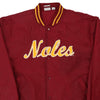 Vintage burgundy Noles Red Oak Baseball Jacket - mens large