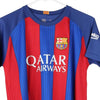 Vintage blue Age 14 FC Barcelona Messi Replica Football Shirt - boys small