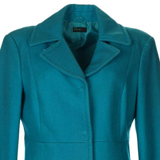 Vintage teal Benetton Overcoat - womens large