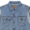 Vintage blue Wrangler Denim Gilet - mens x-large