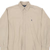 Vintage beige Ralph Lauren Shirt - mens medium