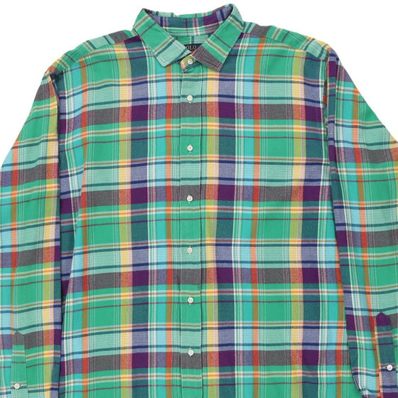 Vintage green Polo Ralph Lauren Flannel Shirt - mens xx-large