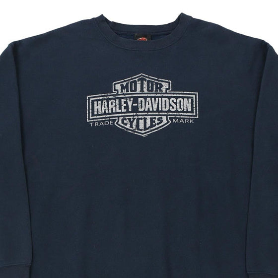 Vintage navy Willowstreet, PA Harley Davidson Sweatshirt - mens xx-large