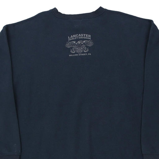 Vintage navy Willowstreet, PA Harley Davidson Sweatshirt - mens xx-large