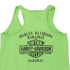 Pre-Loved green Bahamas Harley Davidson Vest - womens small