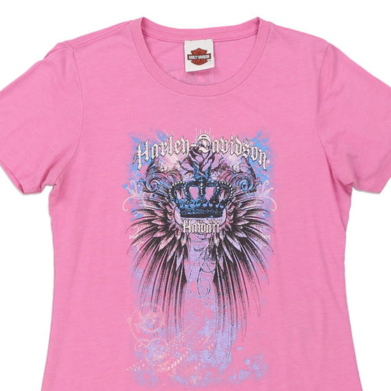 Vintage pink Hawaii Harley Davidson T-Shirt - womens large