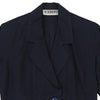 Iceberg Cropped Blazer - Large Navy Silk Blend