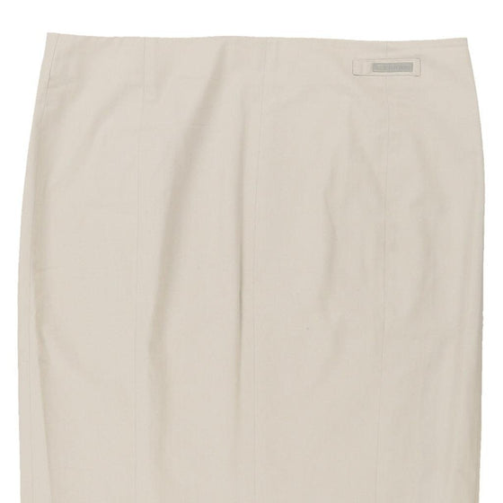 Prada Midi Skirt - 33W UK 14 Beige Cotton Blend