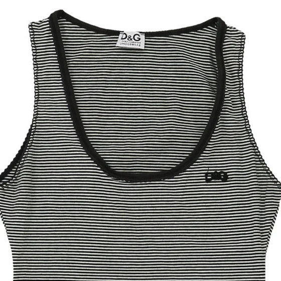 Dolce & Gabbana Striped Vest - Medium Black Cotton