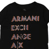 Armani Exchange Spellout T-Shirt - Large Black Cotton