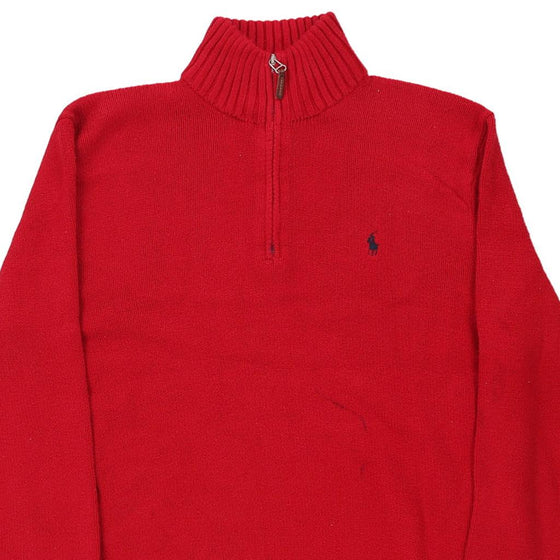 Vintage red Ralph Lauren 1/4 Zip - mens large