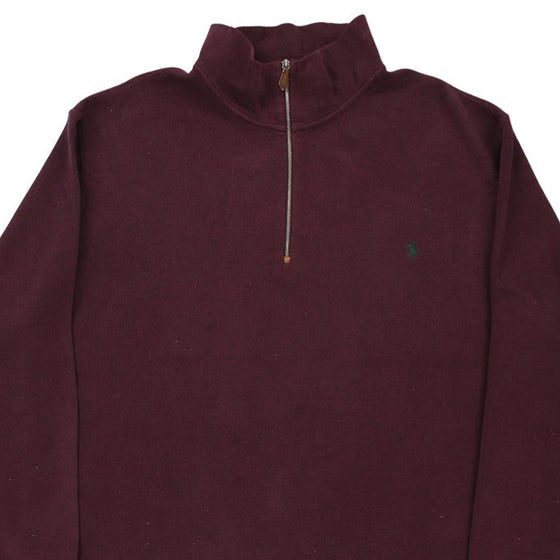 Vintage burgundy Ralph Lauren 1/4 Zip - mens xxx-large