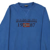 Vintage blue Napapijri Sweatshirt - mens large