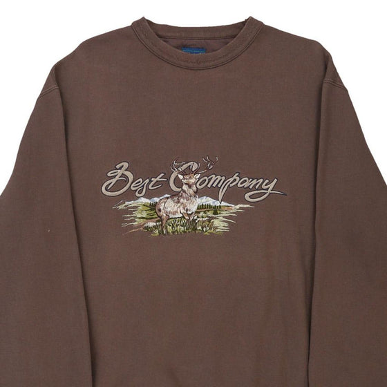 Vintage brown 1980's Best Company Sweatshirt - mens large