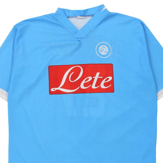 Vintage blue SSC Napoli Replica Football Shirt - mens large