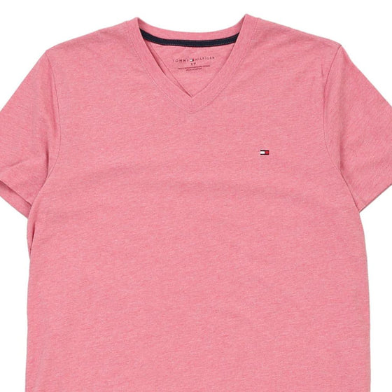 Tommy Hilfiger V-neck T-Shirt - Small Pink Cotton