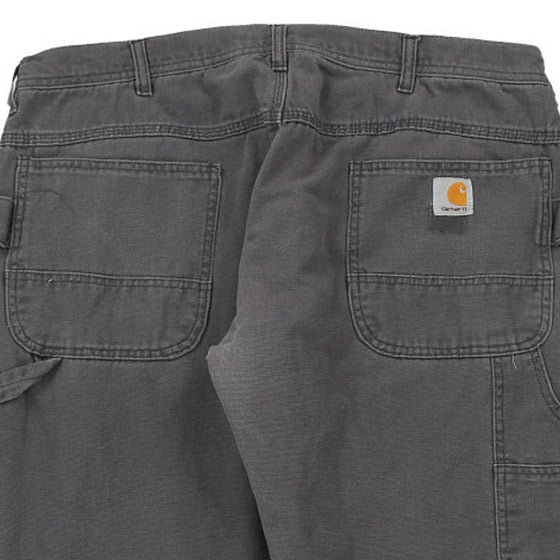 Vintage grey Fleece lined Carhartt Carpenter Trousers - mens 38" waist