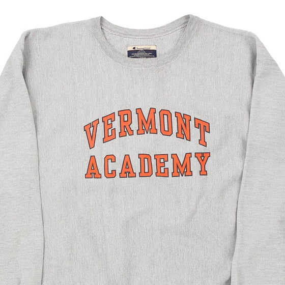 Vintage grey Reversed Weave Vermont Academy Champion Sweatshirt - mens x-large