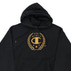 Vintage black Rome Champion Hoodie - mens x-large