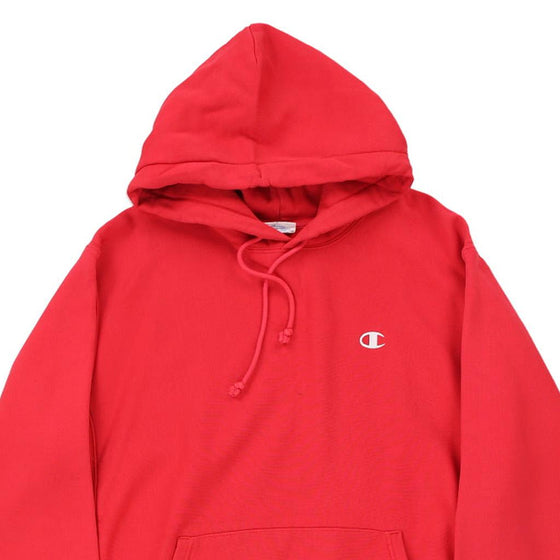 Vintage red Reversed Weave Champion Hoodie - mens large